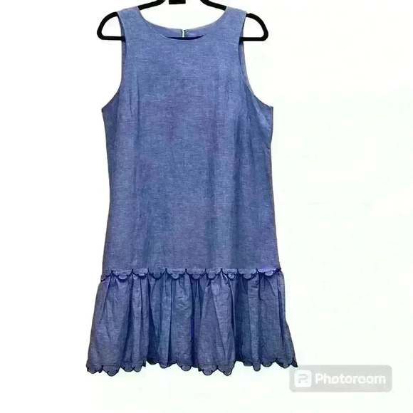 Ann Taylor Flowery Blue Dress | Size 10 - Picture 1 of 3